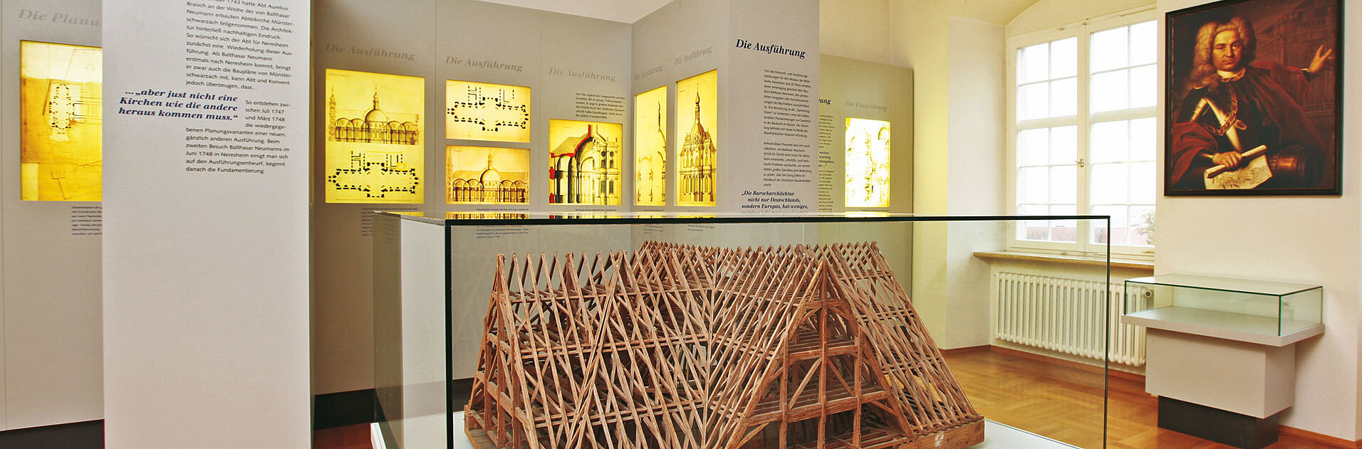 Modell des Dachstuhle Klostermuseum Neresheim Balthasar Neumann